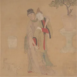 Tartarischer Offizier mit blonder Dame, 19. Jahrhundert