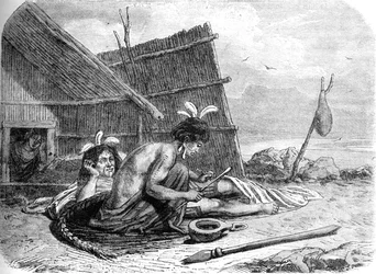 Tätowierung eines Maori-Häuptlings, um 1880