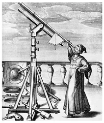 Teleskop aus Selenographia, 1647, 1956
