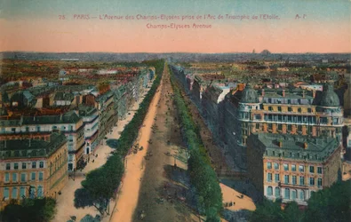 Die Avenue des Champs-Élysées, Paris, um 1920