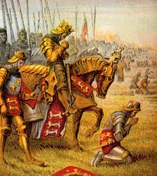Die Schlacht von Azincourt, 1415, um 1850