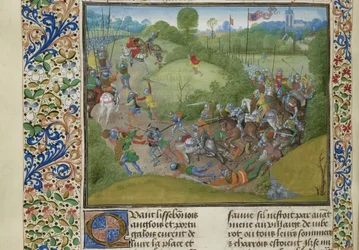 Die Schlacht von Aljubarrota am 14. August 1385, ca. 1470-1475