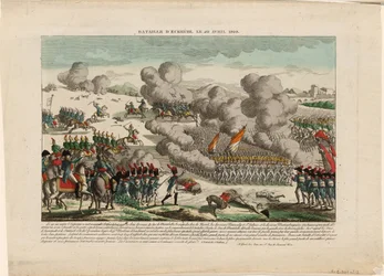 Die Schlacht von Eggmühl am 22. April 1809, ca. 1809