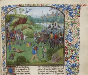 Die Schlacht von Radcot Bridge am 19. Dezember 1387, ca. 1470-1475