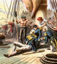 Die Schlacht von Trafalgar, 1805, ca. 1850er Jahre