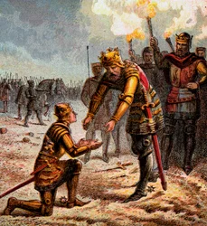Der Schwarze Prinz bei Crécy, 1346, um 1850