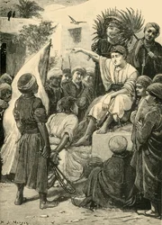 Der Junge Cyrus spielt den König, 1890