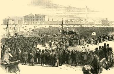 Das Chartisten-Treffen auf Kennington Common, 1848, ca. 1878