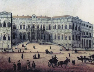 Das Chertkov-Haus in der Myasnitskaya-Straße in Moskau, 1860er Jahre