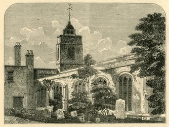 Die Kirche von Allhallows, Barking, 1750, ca. 1872