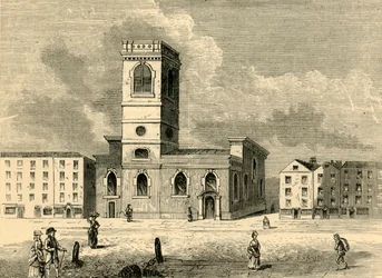 Die Kirche Allhallows the Great im Jahr 1784, um 1872