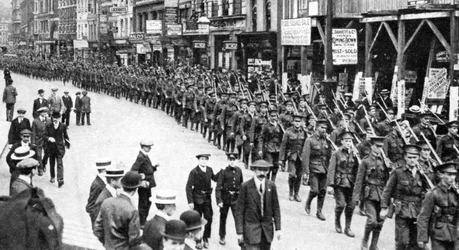 Die Bürgerarmee der Territorialen, Strand, London, Erster Weltkrieg, 1914