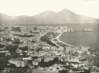 Die Stadt, Bucht und Vesuv, Neapel, Italien, 1895