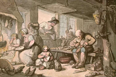 Die glückliche Familie des Schusters, um 1900