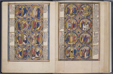 Die Schöpfung. Bible moralisée Codex Vindobonensis 2554, ca. 1250