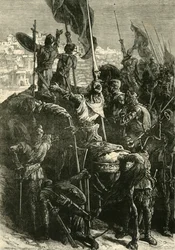 Die Kreuzfahrer vor Jerusalem, 1099, 1890