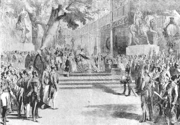 Der Kristallpalast, Hyde Park, 1851: Eröffnet von Königin Victoria, 1. Mai 1901