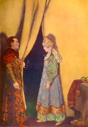 Der Doge hob galant den Vorhang an der Tür, 1917