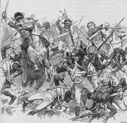 Die Dragoner ritten weiter, schlagend mit ihren langen, glitzernden Schwertern, 1902