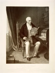 Der Herzog von Wellington liest Depeschen in seinem Haus Apsley House, London