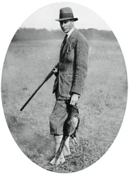 Der Herzog von York bei einer Jagdgesellschaft, 1922