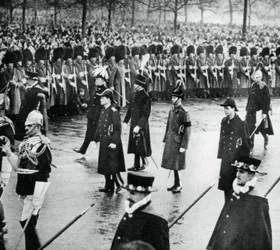 Der Herzog von York im Trauerzug von König Georg V., 1936