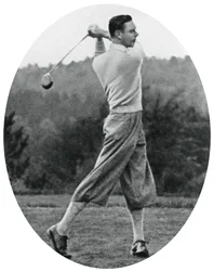 Der Herzog von York spielt Golf im Jahr 1934