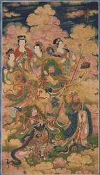 Die acht Gastgeber von Deva, Naga und Yakshi, 1454