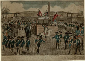 Die Hinrichtung von Marie Antoinette auf dem Place de la Révolution am 16. Oktober 1793
