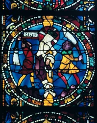 Die Geißelung, Buntglas, Kathedrale von Chartres, Frankreich, 1194-1260