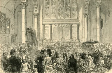 Die Blumenpredigt in der St. Catherine Cree Kirche, ca. 1872