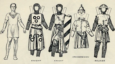 Die Galerie der britischen Kostüme: Wie die Engländer zur Zeit von König John gekleidet waren, ca. 1934