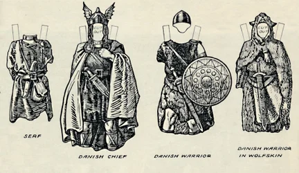 Die Galerie der britischen Kostüme: Die Kleidung der Dänen und späteren Angelsachsen (ca. 1934)