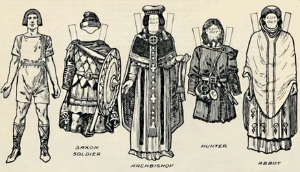 Die Galerie der britischen Kostüme: Die Kleidung der Dänen und späteren Angelsachsen, ca. 1934