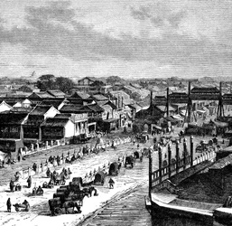 Die Hauptstraße, Peking, um 1890