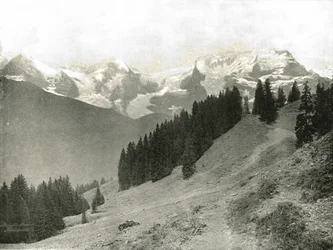 Die Jungfrau und ihre Nachbarn, Schweiz, 1895