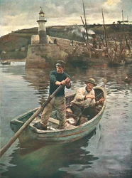 Der Leuchtturm Newlyn, Cornwall, 1893, um 1902