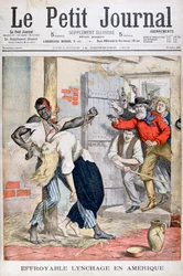 Der Lynchmord an einem Schwarzen Mann in einem Gefängnis und die Ermordung einer an ihn gefesselten weißen Frau, 1902