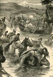 Die Mazedonier überqueren den Jaxartes, 1890