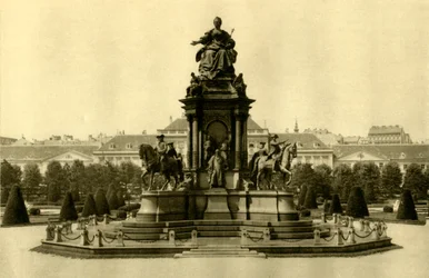 Das Maria-Theresia-Denkmal, Wien, Österreich, um 1935