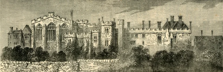 Das Kloster St. Johannes von Jerusalem, Clerkenwell - Gesamtansicht von Südosten, um 1872