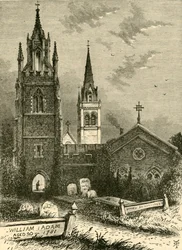Die Leichenkapelle und die neue Kirche, Woburn, 1898