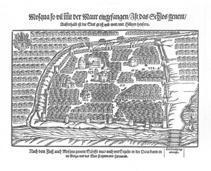 Die Moskauer Karte aus Moscouiter wunderbare Historien von Sigmund von Herberstein, 1567