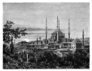 Die Moschee von Selim II. in Adrianopel, Türkei, um 1888