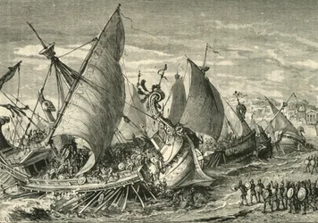 Die Seeschlacht im Hafen von Syrakus, 1890