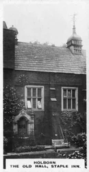 Die alte Halle, Staple Inn, Holborn, London, um 1920er Jahre