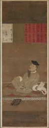 Der Dichter Kakinomoto no Hitomaro, ca. 1300-1350