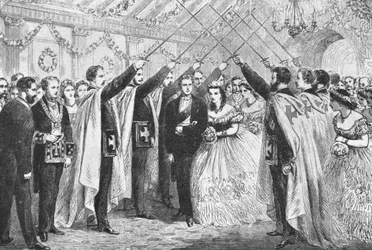 Der Prinz und die Prinzessin von Wales bei der Oxford-Feier...1863, 1901