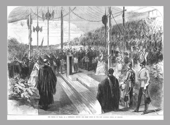 Der Prinz von Wales legt den Grundstein für die neue Grammatikschule in Reading, 1870