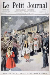 Die Königin von Madagaskar Ranavalo kommt in Paris an, 1901